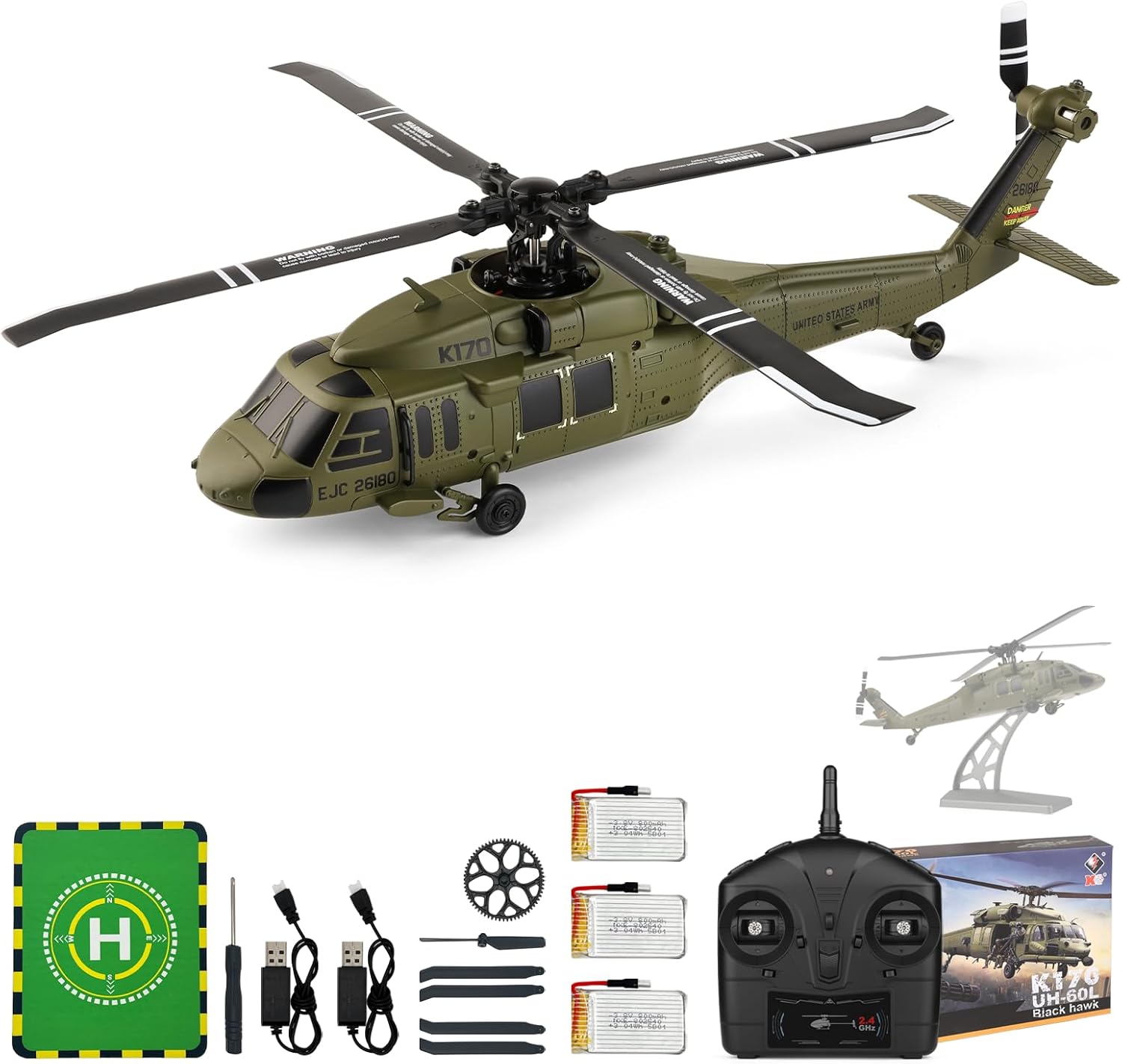 WLtoys K170 Brushless 4-CH RC  - огляд і ціна Rc Helicopter Case