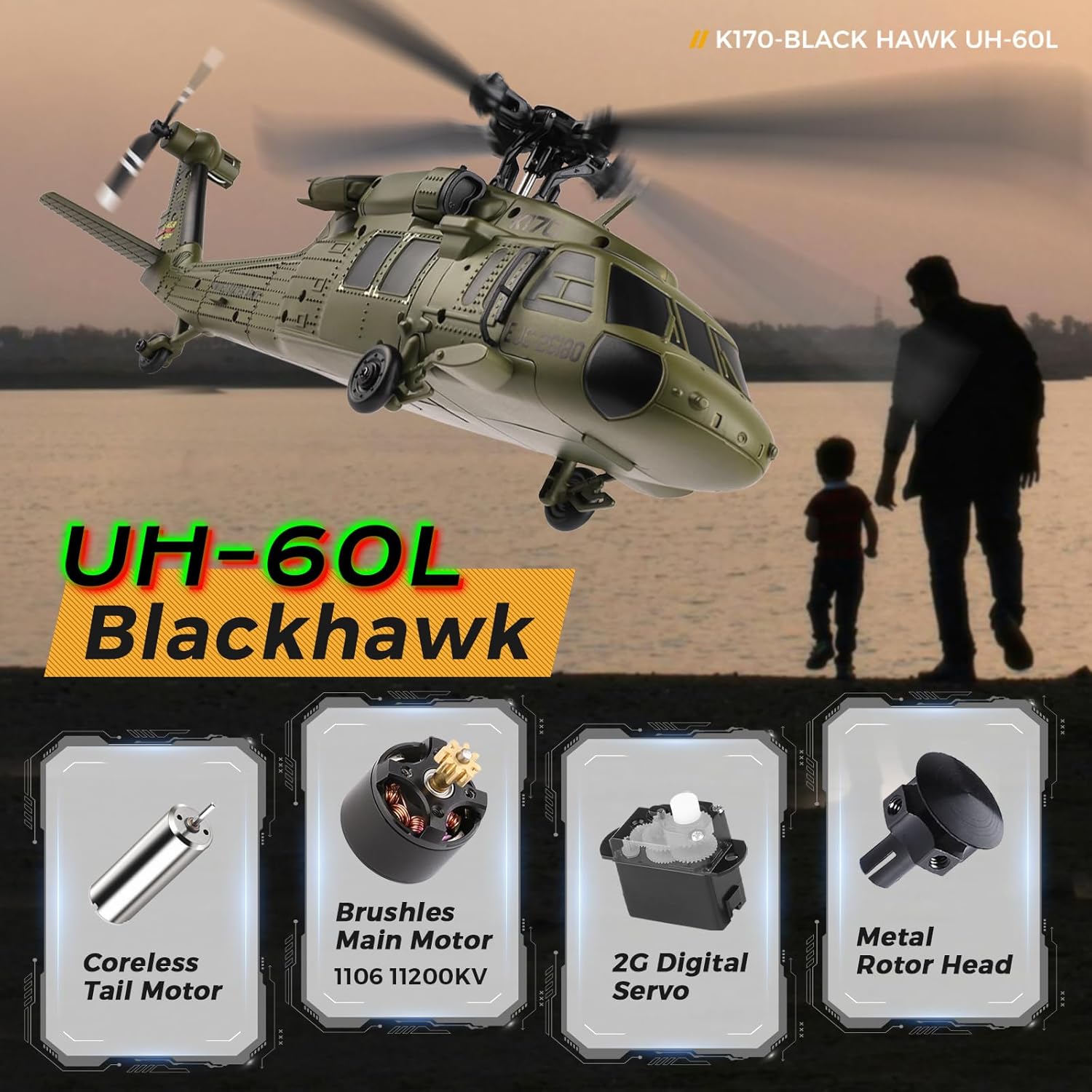 WLtoys K170 Brushless 4-CH RC  - огляд і ціна Rc Helicopter Case