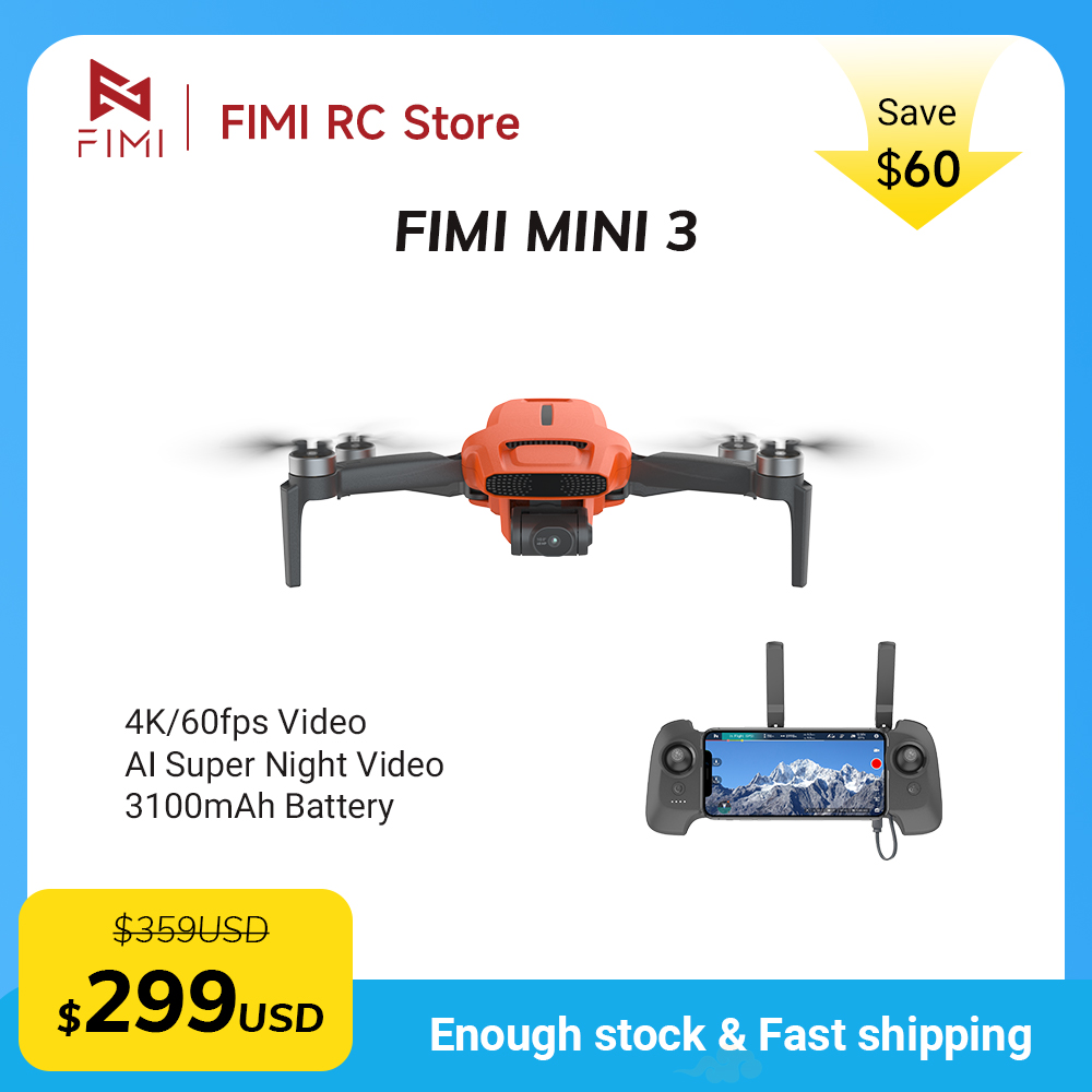FIMI MINI 3 Camere Drone 4K 60 - огляд і ціна Rc Helicopter Case